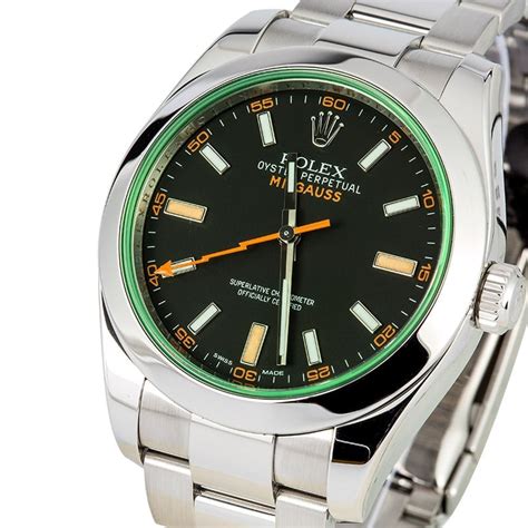 rolex milgauss green review|rolex milgauss 11640 price.